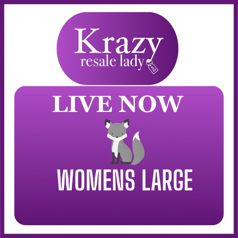 WOMENS LARGE CLOTHING LIVE NOTIFICATION LISTING  - LIVE NOW